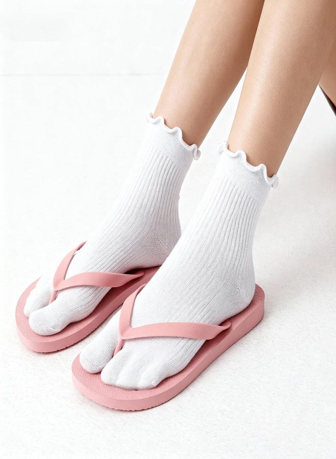 Zyghjort Tabi Socks, 4 Pairs Cotton Split Toe Socks Elastic Flip Flop Sock for Women Men Unisex - Image 5